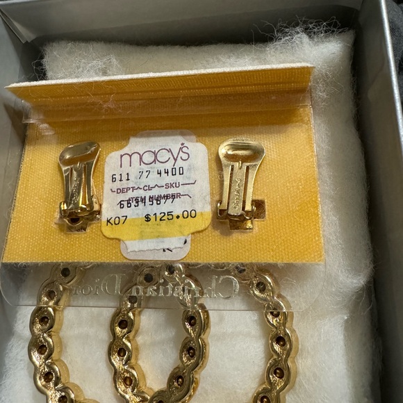 Vintage 80’s Christian Dior Doorknocker Earrings - Picture 2 of 3